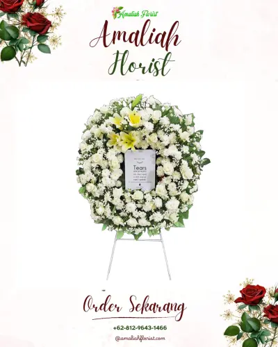 Krans Bunga Duka Cita di Kawasan Industri Sidoarjo