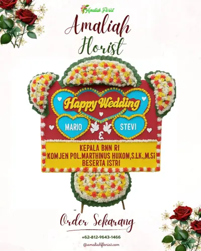 Karangan Papan Bunga Pernikahan di Kawasan Industri Sidoarjo